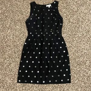 Black dress with silver dots